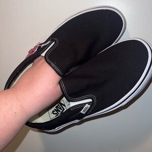 NWT Black vans slip ons